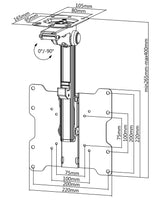 1 x RAW Customer Returns SCHWAIGER LWHD3720 513 TV ceiling mount TV mount for displays 17-37 inch sloping roof wall ceiling foldable rotatable max. 20 kg - RRP €42.43