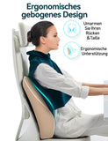 1 x RAW Customer Returns Travel Ease ergonomic back cushion made of memory foam, lumbar cushion for office chair, car seat, wheelchair, with anti-static, skin-friendly cover and for a comfortable sitting posture beige  - RRP €39.99