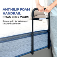 4 x RAW Customer Returns C1 bed riser, grab handles for seniors, bed entry aid, height-adjustable grab handle, bed guard, LED sensor light to prevent falls at night, safety and stability - RRP €212.86