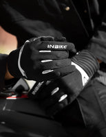 1 x RAW Customer Returns INBIKE Motorcycle Gloves Men Women Summer Motocross Gloves Motorcycle Cycling Gloves Men Full Finger Protection Breathable Black White M - RRP €30.24