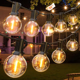 1 x RAW Customer Returns GLUROO 15M LED fairy lights outside, fairy lights bulbs outside with 26 shatter-proof plastic G40 bulbs, waterproof IP45 outdoor fairy lights bulbs for garden, backyard, bistro party - RRP €32.04