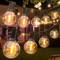 1 x RAW Customer Returns GLUROO 15M LED fairy lights outside, fairy lights bulbs outside with 26 shatter-proof plastic G40 bulbs, waterproof IP45 outdoor fairy lights bulbs for garden, backyard, bistro party - RRP €32.99