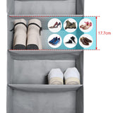 1 x RAW Customer Returns KEEGH Over the Door Shoe Organizer Door Shoe Rack with 6 Deep Pockets for 12 Pairs of Shoes, Hanging Shoe Cabinet for Sneakers, Boots, Gray - RRP €21.99