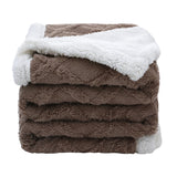 1 x Brand New Sherpa Fleece Throw Blanket, Fluffy Fuzzy Soft Warm Thick Solid Blankets for Adults Kids Baby 150x200cm Plush Double Velvet Fabric Blanket for Sofa Bed Couch - RRP €20.4