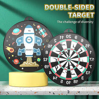 1 x RAW Customer Returns Doloowee 14pcs Double Sided Magnetic Kids Dartboard Set Large Size Boys Toys Dart Boards with 12 Darts Indoor Outdoor Party Games Toys Gifts - RRP €26.99