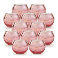 1 x RAW Customer Returns GoMDSA Pink Votive Candle Holders, Mercury Glass Tealight Holders Set of 12, Glass Tealight Holders for Wedding, Party, Home Decoration - RRP €27.55