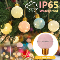 1 x RAW Customer Returns Qedertek Solar Fairy Lights Outdoor Weatherproof, 6M Solar Fairy Lights Outdoor Warm White with 16 Cotton Ball, LED Rope Solar Fairy Lights for Garden, Balcony, Wedding, Party, Children s Room, Indoor Easter - RRP €22.43