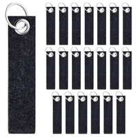 1 x Brand New Felt Key Rings 20 Pieces Felt Key Chains Felt Key Ring with Stainless Steel Ring with Felt Pattern for DIY Decorations Bags Crafts Cars Grey  - RRP €24.0