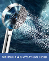 1 x RAW Customer Returns Magichome water-saving shower head with 2M hose, with 5 jet types, turbo-charged design, high pressure, hand shower shower head for bathing - RRP €19.99