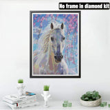 12 x Brand New Yeerum DIY 5D Diamond Painting Horse Cherry Blossoms Complete Accessories Animal Tree Embroidery Painting Diamond Painting Complete Set Cross Stitch Rhinestone Home Decoration 30 x 40 cm - RRP €106.44