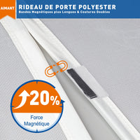 1 x RAW Customer Returns MAGZO fly screen door magnetic 80 x 200 cm, magnetic door curtain against mosquitoes, insect protection, automatic closure, no drilling, white - RRP €32.75