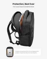 1 x RAW Customer Returns tomtoc X-Pac Backpack, Premium Laptop Backpacks Daypack for Work Business Work Travel, Men s TechPack Backpack Daypack for 16-inch MacBook Pro, 20 Liters, Black - RRP €154.27