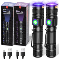 1 x RAW Customer Returns DARKBEAM UV Flashlight Blacklight 365nm 395nm Rechargeable, Wood s Lamp USB Blacklight Flashlights Mini Handheld LED Ultraviolet Light, Pet Urine Detectors, Amber, Resin, 2 Pack - RRP €28.99