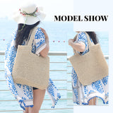 4 x Brand New EVEOUT Straw Tote Bags for Women Large Straw Beach Shoulder Bags Summer Bohemian Style Holiday Bag - RRP €83.96