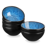 1 x RAW Customer Returns vancasso 6-piece dessert bowl set in blue, snack bowl capacity 360ml, dishwasher-safe tiny bowl, small bowls for soups sushi rice, serving bowl set made of stoneware - RRP €25.99