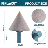 1 x RAW Customer Returns MINLAYCUT diamond chamfer bits 50 mm diamond end mill with hexagonal shank for enlarging holes in tiles porcelain marble ceramic granite - RRP €32.99