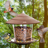 1 x RAW Customer Returns SANOTO bird feeder, bird feeder, bird feeder for hanging, wild bird feeder, hanging coneflower bird feeder, weatherproof balcony, covered - RRP €28.22