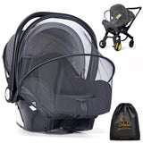 1 x RAW Customer Returns Orzbow insect protection for baby car seat, mosquito net for baby car seats with supports, universal tear-resistant mosquito net with elastic band for Maxi-Cosi Cybex R mer etc. black  - RRP €10.81