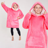 1 x RAW Customer Returns CityComfort Girl s Batamanta Sweatshirt - Blanket Hoodie Sweatshirts for Girls Rainbow  - RRP €24.14