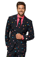 1 x RAW Customer Returns OppoSuits Funny prom suits for men - complete set jacket, trousers and tie, 54, black - RRP €90.71