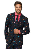 1 x RAW Customer Returns OppoSuits Funny prom suits for men - complete set jacket, trousers and tie, 54, black - RRP €90.71