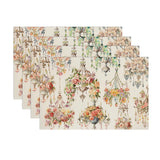 24 x Brand New Tarklanda Chandelier Rose Placemats Set of 4 Flower Placemats Weddings Placemats Seasonal Dining Table Decoration for Kitchen Holiday Party Wedding 30 x 45 cm - RRP €239.76