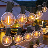 1 x RAW Customer Returns GPATIO G40 Outdoor String Lights 100FT 30M , 50 2 Pcs Warm White Plastic Bulbs, Waterproof Outdoor Garden Lights for Garden Parties, Weddings, Holiday Decorations etc. - RRP €44.99