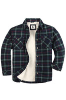 5 x Brand New Coevals Club Men s Flannel Jacket Shirt Sherpa Lumberjack Shirt Flannel Shirt Long Sleeve Checked Press Studs Cotton Winter Shirt Green Navy Black 11 XL  - RRP €252.05