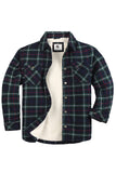 5 x Brand New Coevals Club Men s Flannel Jacket Shirt Sherpa Lumberjack Shirt Flannel Shirt Long Sleeve Checked Press Studs Cotton Winter Shirt Green Navy Black 11 XL  - RRP €252.05