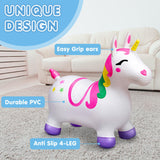 2 x RAW Customer Returns JOYIN bouncy animal unicorn for children, including air pump, inflatable bouncy toy made of, hopper unicorn, promotes sense of balance, bouncy animal from 2,3,4,5,6, animal ears for support, robust and durable - RRP €61.84