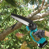 1 x RAW Customer Returns 8 inch mini chainsaw compatible with Makita 18V battery, with brushless motor cordless chainsaw with 2x chain electric hand chain saw for garden shears, branch shears, wood cutting without battery and charger  - RRP €76.63