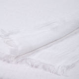 1 x RAW Customer Returns MA.AL.BI 1947 Unisex stole 100 linen 50X180 cm, made in Italy white  - RRP €38.36