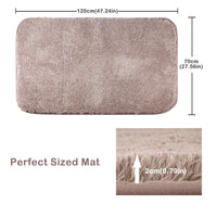 1 x RAW Customer Returns FCSDETAIL non-slip, deep pile bath rugs 70X120 cm, machine washable bath mat, bath rug with water-absorbent, soft microfibers for bathtub, shower and bathroom beige  - RRP €37.3