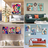 4 x Brand New 9 pieces diamond painting adults set of 9, 30 x 40 cm  - RRP €60.48