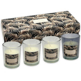 1 x Brand New Votive Glass Scented Candles Set of 4, 4 x 45g Decorative Candles with 40 Hours Total Burn Time and 180g, Christmas, Birthday, Valentine s Day, Aromatherapy Yoga Tropical - RRP €19.2