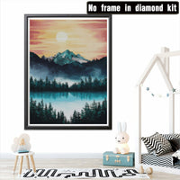 1 x Brand New Leejoey 5D Diamond Painting Set Mountains Lakes, 5D Diamond Painting Kit Sunset Landscape, Rhinestone Embroidery Painting Crystal Rhinestone Embroidery for Home, Wall Entrance Decorations 30 x 40 cm ly-31 - RRP €20.4