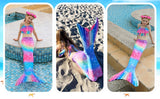 1 x RAW Customer Returns DNFUN Girls Mermaid Tail Swimsuit with Mermaid Fin for Swimming - RRP €44.3