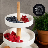 1 x RAW Customer Returns Moritz Moritz Fruit Etagere 3 Tiers - Incl. Tongs - Made of high quality porcelain - Modern kitchen decoration or party decoration - Perfect as a fruit bowl for fruit storage, muffins and cupcakes - RRP €29.99