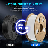 1 x RAW Customer Returns JAYO PLA Filament 1.75 mm, 3D Printer Filament, Dimensional Accuracy - 0.02 mm, 1.1 KG 2.4 lbs Spool, Tightly Wound Filament, Black 1100G - RRP €24.99