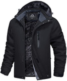 1 x RAW Customer Returns MAGCOMSEN Winter Jackets Men Warm Softshell Jacket Windproof Waterproof Ski Jacket Men Fleece Lined Winter Parka with Multi Pockets Breathable Snowboard Jacket Black XL - RRP €68.98