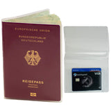 1 x RAW Customer Returns MASCHOTA Set of 2 transparent passport covers New passport from March 2017 including extra card compartment for credit card, driver s license Passport Holder Case Protective cover Made IN Germany - RRP €5.89