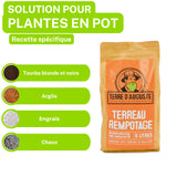 1 x RAW Customer Returns TERRE D AUGUSTE - Potting soil 6L with resealable zipper - Specific solution for potted plants - plant soil for houseplants palms - indoor green plant fertilizer - RRP €26.4