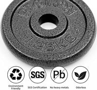 1 x RAW Customer Returns PROIRON Weight Discs 4 x 2.5 kg Cast Iron Weight Discs for Dumbbell Bodybuilding - RRP €47.63