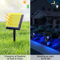 1 x RAW Customer Returns T-SUNUS RGB Outdoor Solar Lights, Colorful Solar Garden Spotlights IP65 Waterproof Automatic ON OFF Solar Garden Lamps for Swimming Pool Courtyard Driveway - RRP €26.62