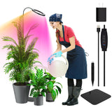 1 x RAW Customer Returns YUYMIKA 72 LED 10W Full Spectrum Plant Lamp, 360 Adjustable Flexible Hose Grow Light, Euro Plug, 3 9 12 Auto Timer, 11.8-59 inch Telescopic Pole Plant Light for Garden Plants Black  - RRP €24.86