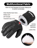 1 x Brand New INBIKE Winter Leather Heated Motorcycle Gloves Waterproof Windproof Cycling Skiing Gloves with Rechargeable Battery Arthritic Gloves for Outdoor Activities - RRP €141.17