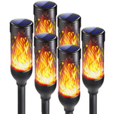 1 x RAW Customer Returns Moxled Solar Lights for Outdoor Garden, 6 Pack Solar Torches with Realistic Flame Effect, IP65 Waterproof Garden Torches Solar Lights for Outdoor, Backyards, Gardens, Lawn Lighting - RRP €25.49