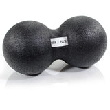 4 x RAW Customer Returns High Pulse massage ball incl. exercise poster, polypropylene - double ball for a targeted, deep massage and regeneration of the muscles in the neck and back 8 cm or 12 cm black - RRP €68.56