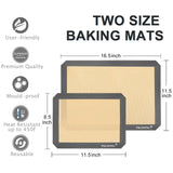 6 x Brand New Silicone Baking Mats - Non-Stick Large Baking Mats Set of 3-2 Half Sheets 29 x 41 cm 1 Quarter Sheet - Extra Thick Reusable Baking Mats for Cookies, Pastries, Buns, Fondant - RRP €90.72