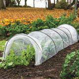 3 x Brand New G-LEAF 12 pieces 65 x 60 cm planting tunnel garden tunnel bird deterrent net greenhouse steel plant support with 2.5 x 5.5 m 8s PE film for garden, plant, garden stakes - RRP €117.93